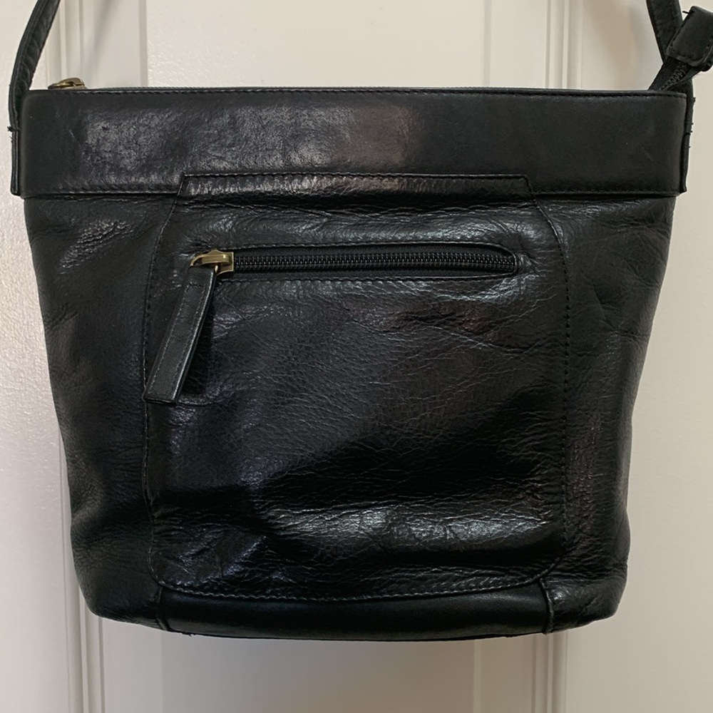 Free Shipping @necurtis Black Leather Derek Alexander Bucket Attached Shoulde…